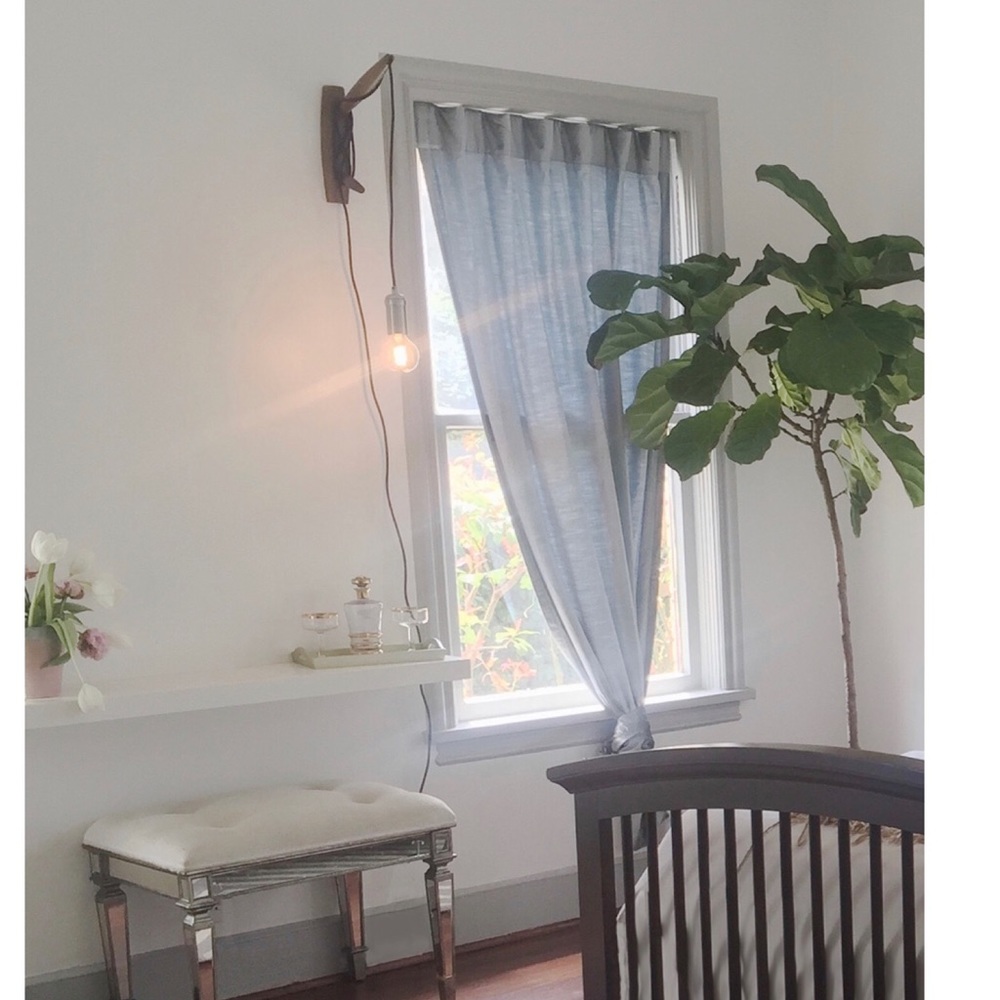 West Elm Luster Velvet Curtains - Dusty Blue - Picture 2 of 5